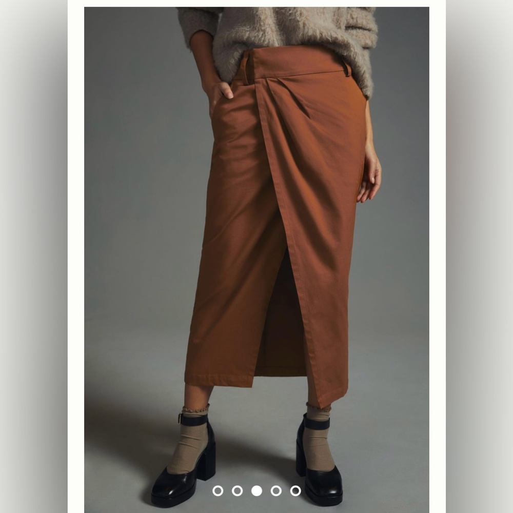 Anthropologie column wrap skirt